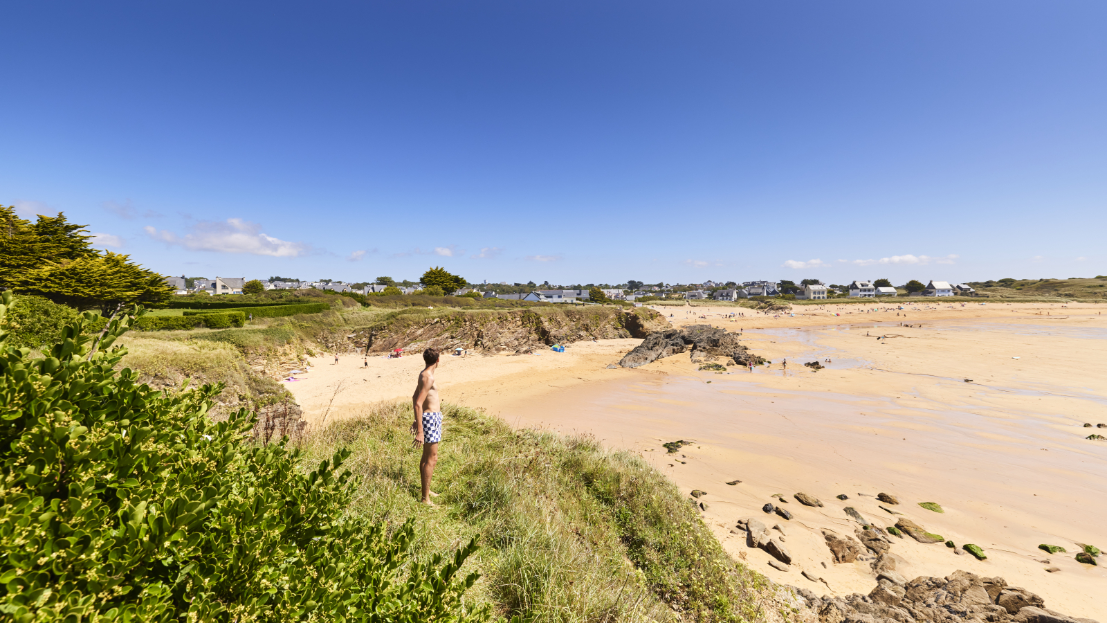 La plage de Bellangenêt est la plage la plus grand du Pouldu, en Finistère sud.