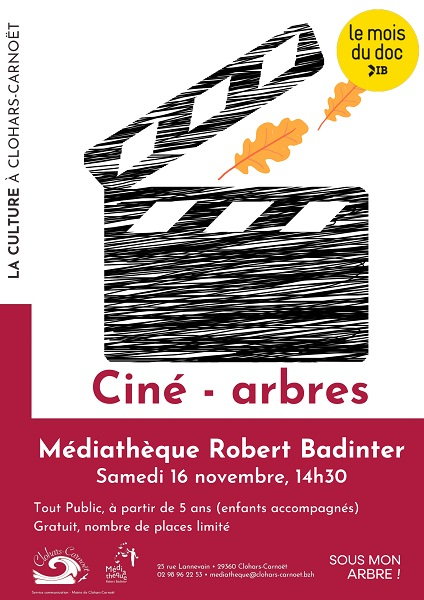 Mois du doc - Ciné arbres - Clohars-Carnoët Le 16 nov 2024