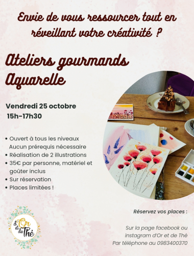 Ateliers gourmands Aquarelle - Quimperlé Le 25 oct 2024