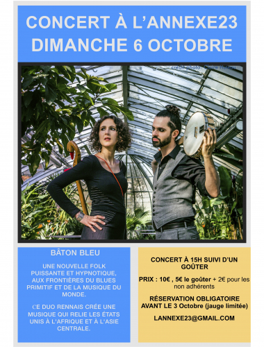 Concert - Bâton Bleu - Moëlan-sur-Mer Le 6 oct 2024